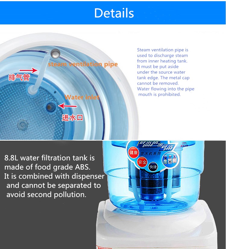 Tabletop Warm and Hot Water Purifier Dispenser MT-939H